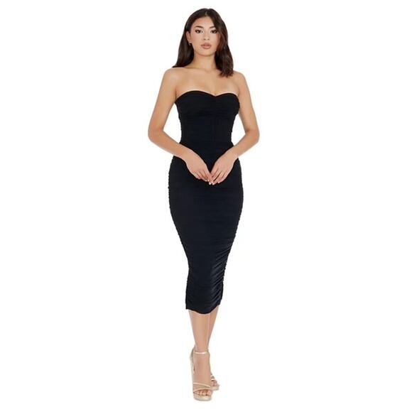 Dress the Population Women's Heather Strapless Bodycon Dress Black Size XXS NWT